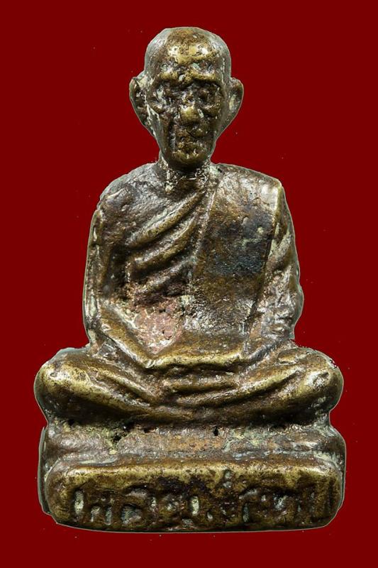 องค์ที่‬ 1 รูปหล่อโบราณหลวงพ่อทบ ธมฺมปญฺโญ พิมพ์ฐานสูง วัดพระพุทธบาทเขาน้อยชนแดน ปี 2505